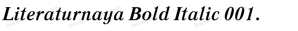 Literaturnaya Bold Italic 001.001字体转换